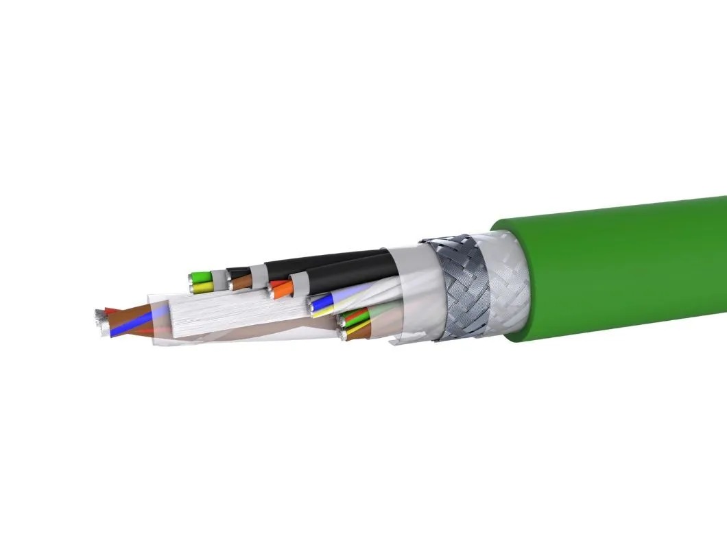 Cabo Elétrico Controle Sinal Blindado Multivias capa PUR verde DESINA para ENCODER Siemens FANUC SICK ABB SEW Schneider você encontra na BERUF Brasil