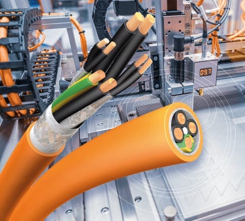Variedade de cabos elétricos especiais multivias para uso industrial